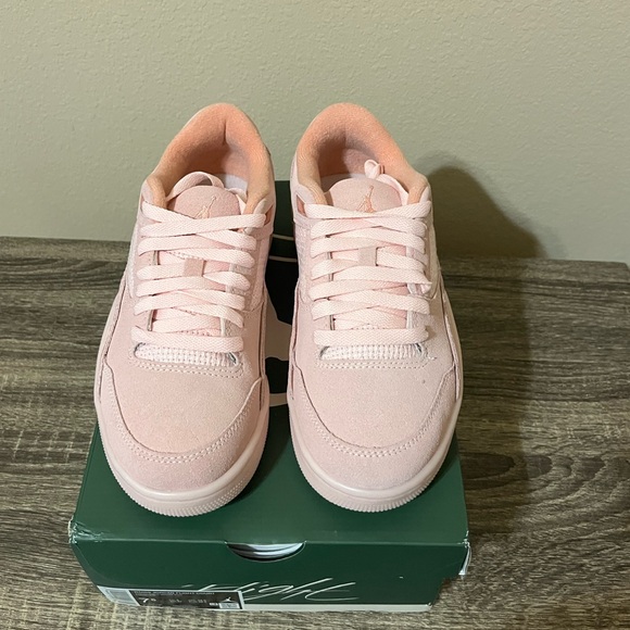 Jordan Women’s Pink Suede Low-Top Sneaker - Picture 6 of 7